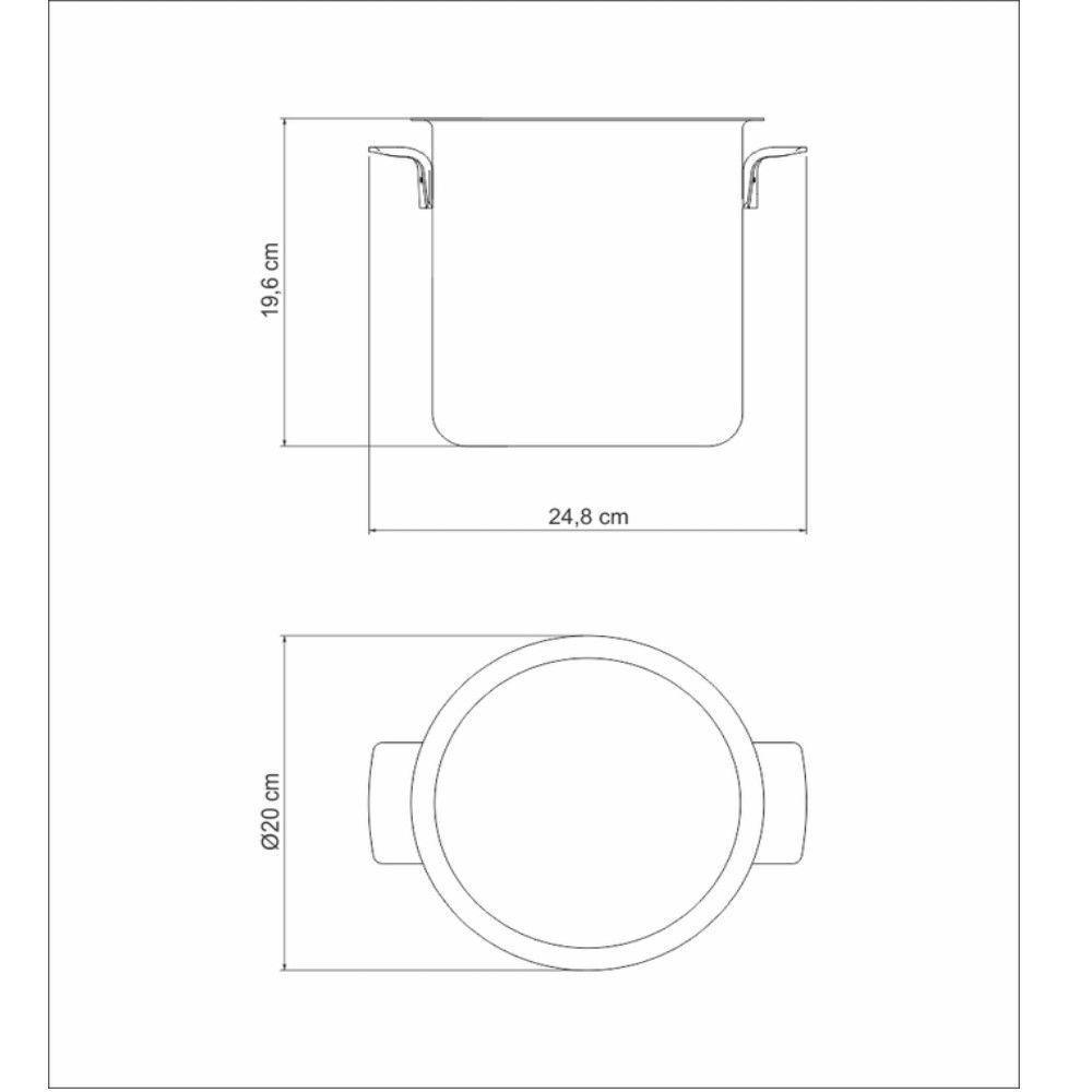 Balde Para Garrafas Em Aço Inox 18 Cm 5,2 L Cosmos - 4