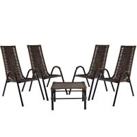 Conjunto Cadeiras Mesa De Centro Canadá Edícula Argila - 1