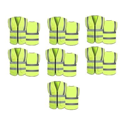 Colete Sinalizador Epi Refletivo Kit 7 Unidades Proteçao Trabalho Blusao Fluorescente