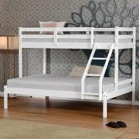 Beliche Com Cama Casal Slim Rb Madeira Maciça Branco Housin - 1