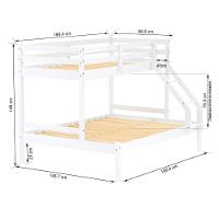 Beliche Com Cama Casal Slim Rb Madeira Maciça Branco Housin - 3