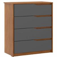 Cômoda Aria 4 Gavetas Amêndola-grafito - 1