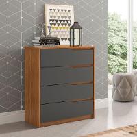 Cômoda Aria 4 Gavetas Amêndola-grafito - 2