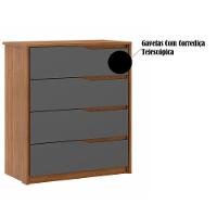 Cômoda Aria 4 Gavetas Amêndola-grafito - 3