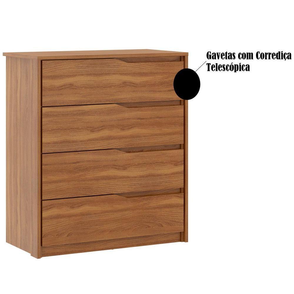 Cômoda Aria 4 Gavetas Amêndola - 3