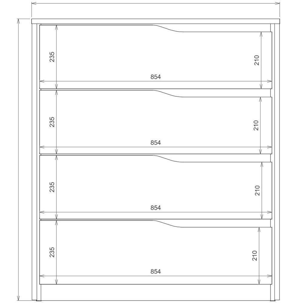 Cômoda Aria 4 Gavetas Amêndola - 5
