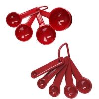 Kit 5 Colheres Medidoras Vermelho E 4 Xícaras Kitchenaid - 1