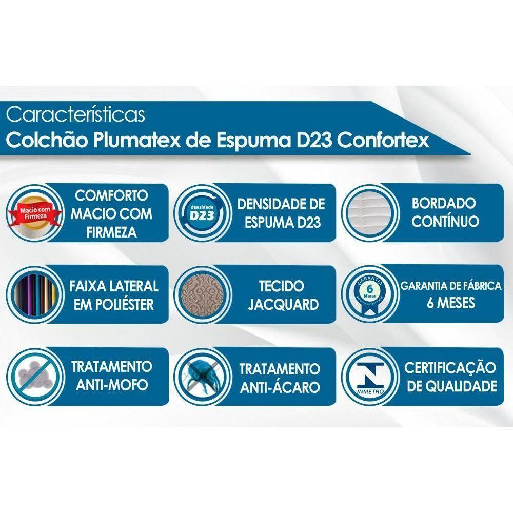 Colchão Casal Espuma D23 Confortex 138x188x14 - Plumatex - 4