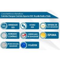 Colchão Queen Espuma D23 Royalle Rustico Prata (158x198x18) - Paropas - 3