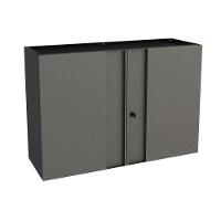 Armário Multiuso P- área Serviço Aéreo Multibox Aço 2 Portas C- Chave 80cm Preto cinza - 1