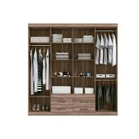 Guarda Roupa Casal 8 Portas e 4 Gavetas c/ Pés Nápoles Branco - Santos Andirá - 2