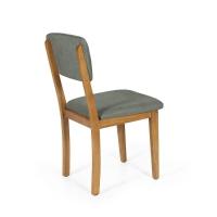 Mesa De Jantar Redonda Montreal Pret/nor Com 4 Cadeiras Estofadas Ella Cinza - 5