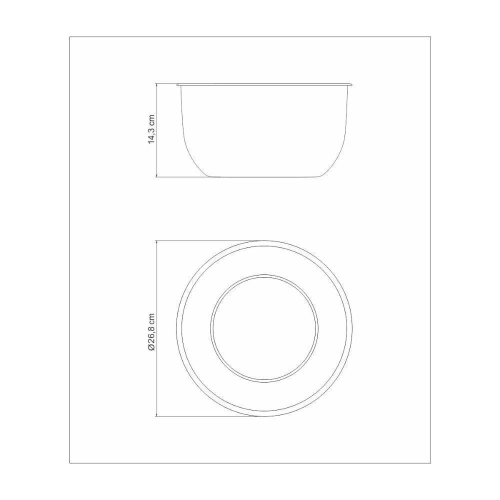 Recipiente Tramontina Cucina Sem Tampa Em Aço Inox Preparar E Servir 24 Cm 5,2 L - 7