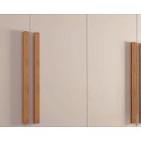 Guarda Roupa Solteiro 4 Portas e 3 Gavetas Império Naturale/Off White - Rufato