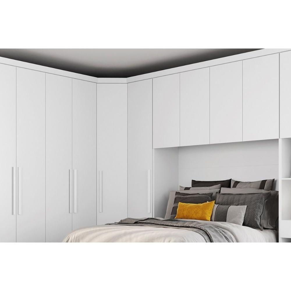 Modulado de Quarto Guarda Roupa Rizon c/ 1 Porta Branco - Novo Horizonte - 3