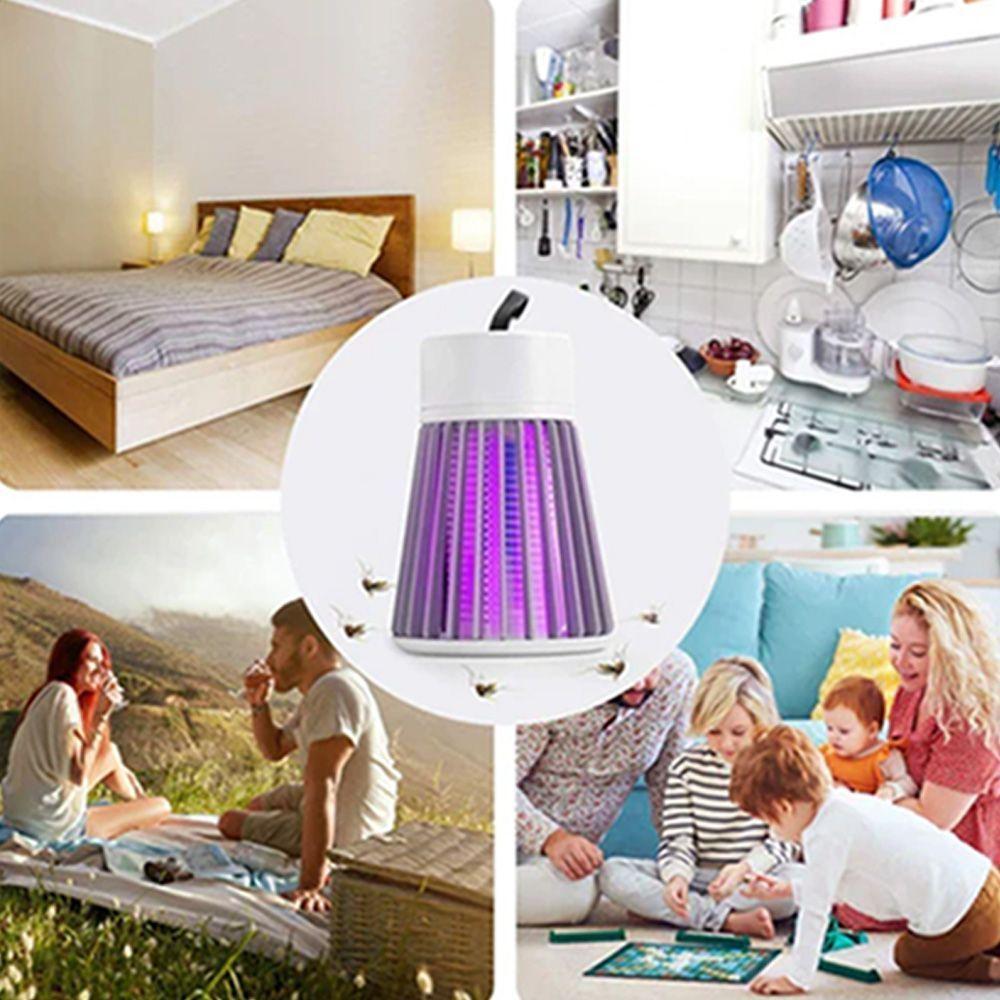 Luminária Lâmpada Led Com Alça Repelente Elétrico Armadilha Luz Ultravioleta - 6