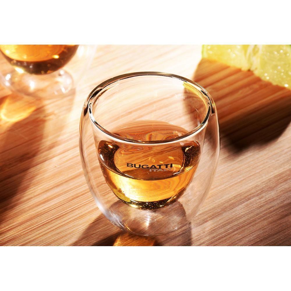 Jogo 6 Copos De Café De Vidro Parede Dupla 80ml Bugatti - 3