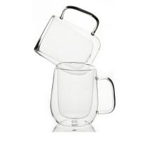 Jogo 6 Copos Parede Dupla Com Alça 350ml Borossilicato - 3