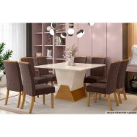 Cadeira Sala De Jantar Malu Kit 2 Un Nature-marrom Amêndoa - Henn