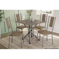 Cadeira Sala de Jantar Lisboa 4C076 Aço Kit 4 Uni Niquel/Nude 16 - Kappesberg - 2