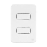 Conjunto 2 Interruptores Paralelo 10a 250v Placa 4x2 Branco Compose Weg 250v - Branco - 1