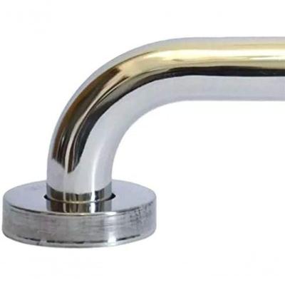 Barra De Apoio Aluminio 60cm Clara Inox Cinza Claro