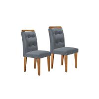 Cadeira Sala de Jantar Imperatriz Kit 2 Un Imbuia/Veludo Grafite - Rufato - 1