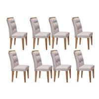 Cadeira Sala De Jantar Imperatriz Kit 8 Un Imbuia-veludo Creme - Rufato - 1