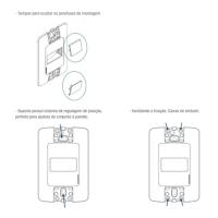 Placa 4x2+ 1 Tomada P-telefone 4p+rj11 Branco Tramontina Branco - 4x2 - 3