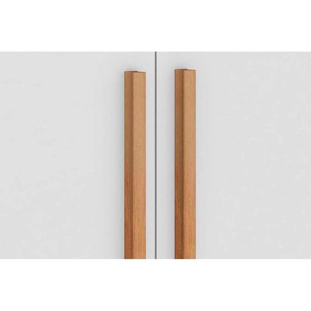 Guarda Roupa Infantil Retrô c/ 4 Portas e 3 Gavetas Branco - Peroba - 5