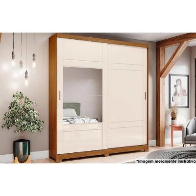 Guarda Roupa Casal 2 Portas de Correr 3 Gavetas Nature-off White HENN