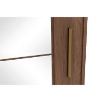 Guarda Roupa Casal 2 Portas de Correr e 3 Gavetas c/ Espelho e Pés Verg Nature/Off White - Henn - 7