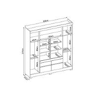 Guarda Roupa Casal 4 Portas e 4 Gavetas c/ Espelhos Bilbao Amêndola/Off White - Demóbile