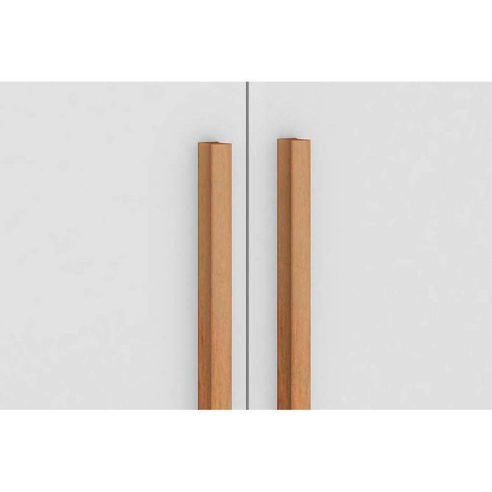 Guarda Roupa Infantil Retrô c/ 3 Portas e 4 Gavetas Branco - Peroba - 4