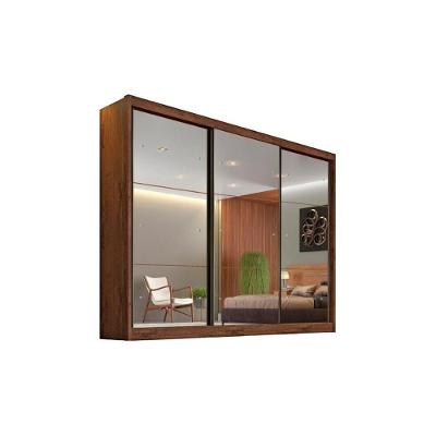 Guarda Roupa Casal Passion Plus Freijo Cumaru 3 Portas de Correr 6 Gavetas MDF com