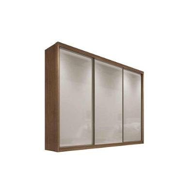 Guarda Roupa Casal Natus Freijo Cumaru c- Fendi 3 Portas de Correr 6 Gavetas MDF