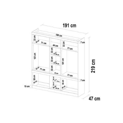 Guarda Roupa Casal Guarujá 6 Portas de Abrir 4 Gavetas Amêndola Touch