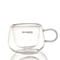 Jogo 6 Xícaras Café Parede Dupla Com Alça 100ml Bugatti