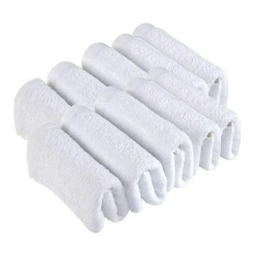 Toalha De Rosto Para Salão Branca Kit Com 12 Unidades - 1