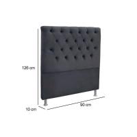 Cabeceira Cama Box Estofada King King Embaixatriz Plus Suede Bege - Simbal - 2