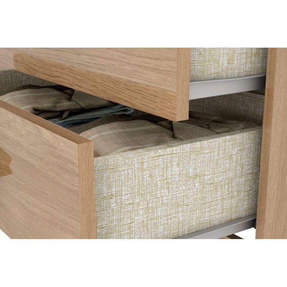 Guarda Roupa Solteiro 3 Portas e 2 Gavetas c/ Pés Açaí DA133 Branco/Rosa - Henn - 4