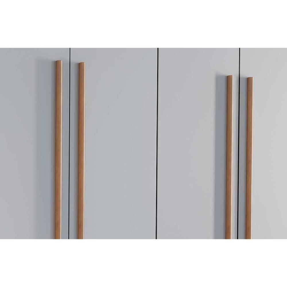 Guarda Roupa Solteiro 6 Portas e 2 Gavetas Hawaii Naturale/Off White - Rufato - 5