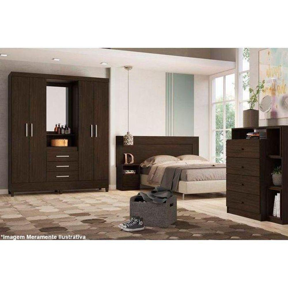 Guarda Roupa Solteiro 4 Portas e 3 Gavetas c/ Espelho Capelinha Persia Branco/Rosa - Demóbile - 5