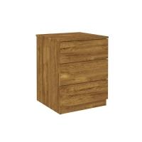 Mesa Cabeceira Veronna c/ 3 Gavetas Branco/Neve - Tcil Móveis