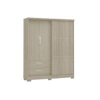 Guarda Roupa Solteiro 3 Portas (1 de Correr) e 2 Gavetas C533 Branco - Kappesberg - 2