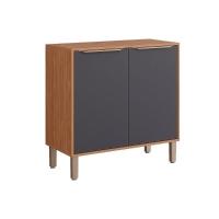 Balcão de Cozinha Divina c/2 Portas e Tampo 80 cm Freijo/Titanium - MGM - 1