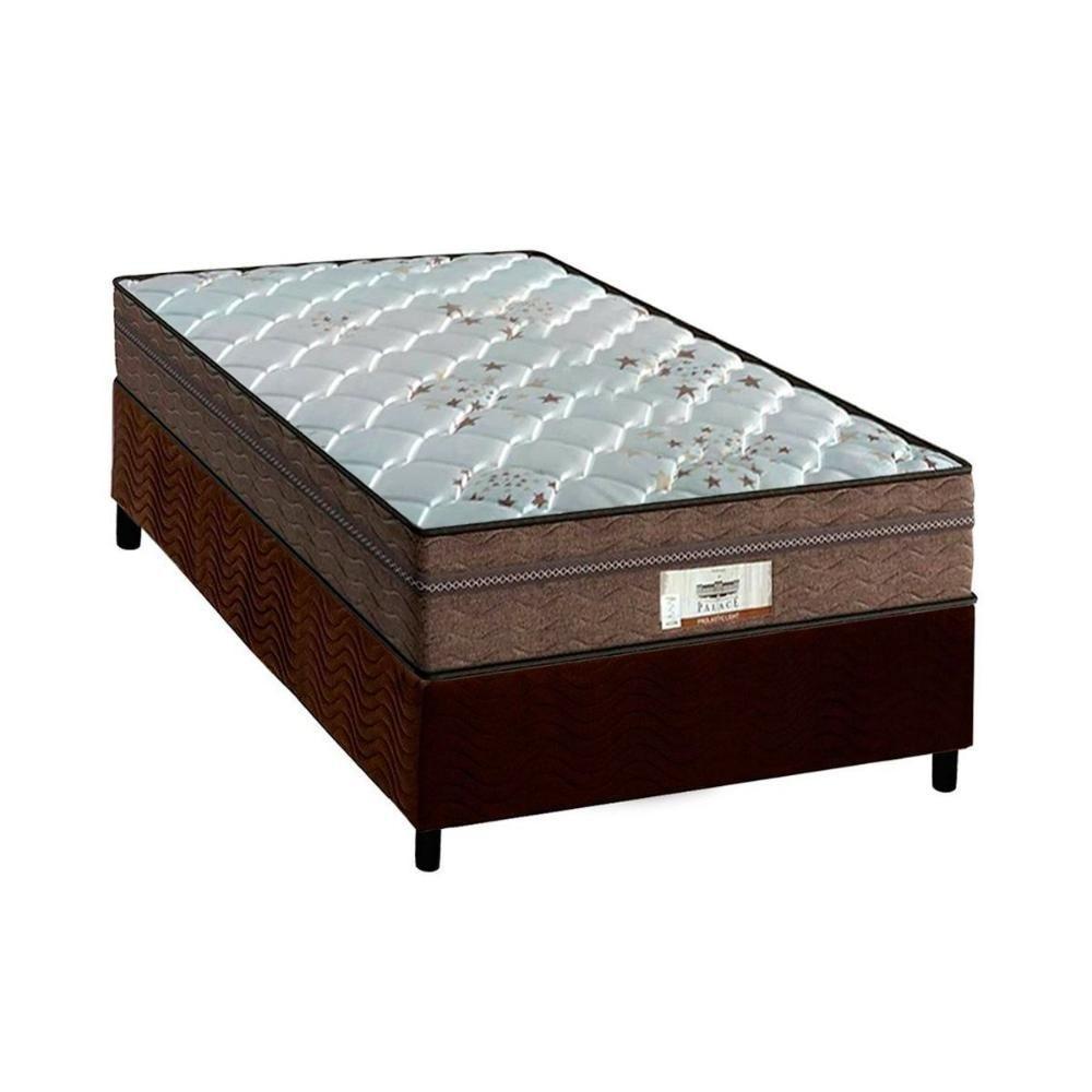 Conjunto Box Solteiro: Colchão Molas Probel MasterPocket Ensacadas ProDormir Pallace + Base CRC Suede Brown(88x188) - 1