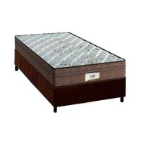 Conjunto Box Solteiro: Colchão Molas Probel MasterPocket Ensacadas ProDormir Pallace + Base CRC Suede Brown(88x188) - 1