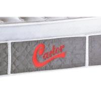 Conjunto Box Casal: Colchão Molas Castor Pocket Light Stress Oxygen New Plush + Base CRC Suede Gray(138x188) - 2