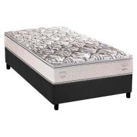 Conjunto Box Solteiro: Colchão Anatômico Herval AG 65 Santorini C1604 ErgoPlus + Base CRC Suede Gray(88x188) - 1